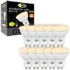 CLAR - GU10 LED, Lampadine GU10 Luce Calda, 6W (Pack 10)