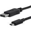 StarTech.com Cavo Video USB C a DisplayPort 1.2 4K 60Hz da 1m, Cavo Adattatore da USB-C a DisplayPort HBR2, Cavo Monitor USB Type-C a DP Alt Mode, Compatibile con Thunderbolt 3, Nero (CDP2DPMM1MB)