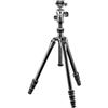 Gitzo GK0545T-82TQD Traveler Treppiede con Testa a Sfera Centrale, Ultra Compatto, Ripiegabile e Leggero, Colonna Corta per Inquadrature Raso Terra Inclusa, Serie 0, 4 Sezioni, Fibra di Carbonio
