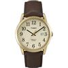 Timex Easy Reader TW2P75800 - Orologio al quarzo da uomo con cinturino in pelle marrone, con datario, 38 mm