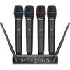 D Debra Debra Audio Pro UHF Sistema di microfono wireless a 4 canali con microfono