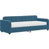 vidaXL Divano letto con materasso blu 80x200 cm Velluto