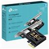 TP-Link TX201 Adattatore di rete Ethernet PCI Express da 2,5 Gigabit, staffe a basso profilo e a tutta altezza, scheda di rete Ethernet, supporta Windows 11/10/8.1/8/7, Linux, compatibilità versatile