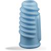 Lovelyness - custodia per pene con vibrazione blu con scanalature 1 St