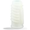 Lovelyness - custodia per pene con vibrazione, bianca con scanalature