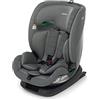 Foppapedretti Seggiolino Auto Pitstop I-Size, per bambini da 76 a 150 cm di altezza, 15mesi-12 anni, conforme ECE R129, Fissaggio Dualfix (Isofix e non), Safe Body Protection, Comfort Kid Pad, Grigio