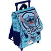TrAdE Shop Traesio ZAINO TROLLEY ESTENSIBILE 40 CM STITCH MANICO TELESCOPICO PER SCUOLA ELEMENTARE