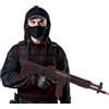 FIESTAS GUIRCA | Fucile d'Assalto Insanguinato Finto (59 cm) - Accessorio per Costume Soldato Militare Halloween Oktoberfest Carnevale - Adulto Bambino - Nero