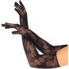 LEG AVENUE Guanti Sexy Opera Floral Nero