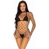 LEG AVENUE Abito Sexy Fence Net Mini Dress Nero