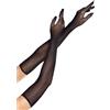 LEG AVENUE Guanti Sexy Opera Length Nero