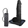 EXCELLENT POWER Strap On Vibrante Erection Glow 24 cm NERO