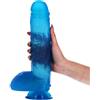 TOYZ4LOVERS Dildo XXL Jelly Bruto 31,5 cm BLU TRASPARENTE