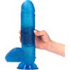 TOYZ4LOVERS Dildo XXL Jelly Attila 28 cm BLU TRASPARENTE