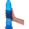 TOYZ4LOVERS Dildo XXL Jelly Cesare 32 cm BLU TRASPARENTE