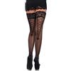 LEG AVENUE Calze Sexy Stay Up Lace Nero