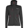 SALEWA Agner Hybrid Polarlite Durastretch Felpa con Cappuccio donna - BLACK OUT MEL