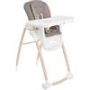 Joie Multiply 6in1 Seggiolone Pappa Evolutivo funzione Sdraietta, Rialzo, Sedia e Tavolo da Gioco - dalla nascita - Wanut Wood