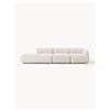 Westwing Collection Chaise longue componibile 4 posti in bouclé Sofia - Bianco