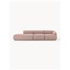 Westwing Collection Chaise longue componibile 4 posti in bouclé Sofia - Rosso