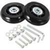 PATIKIL Ruote di ricambio per valigie da 60x18mm, set di 2 ruote girevoli in PU con kit di riparazione, viti e rondelle per carrelli e scatole da viaggio