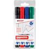 EDDING BUSTA 4 MARCATORI PER LAVAGNE BIANCHE EDDING 660 TRATTO 1,5 - 3,00mm COL ASS.