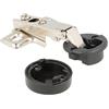 Mobila Home System R09059 Due Cerniere per Ante Vetro, nichelato, Set di 2 Pezzi
