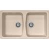 PLADOS Lavello in composito da cucina incasso TELMA by Plados linea PACIFIC due vasche 86x50 - Avena