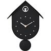 I-TOTAL® - Orologio a Cucù da Parete con Gatto Colorato - Design Moderno, Orologio Decorativo per Casa, Cucina e Cameretta (NERO)