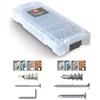 TOX L-BOXX Micro Indoor in cassetta di smistamento impilabile e cliccabile, set di tasselli con tasselli per cartongesso Spiral e Spiral Plus + viti (a gancio) corrispondenti, 80 pezzi, 094901805