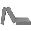 Badenia Trendline materasso pieghevole ospiti XXL, schiuma comfort extra spessa 15 cm, 196 x 65 x 15,5 cm, lavabile, Grigio Chiaro, Oeko-Tex, Qualità tedesca