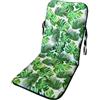Olibo' Srl Cuscino Spalla Alta Bahamas Tropical Verde per Poltrone da Giardino 110x48x2,5xc