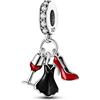 Parmuz 925 Charm beads in argento sterling per collana di braccialetti star moon Amore Mom Farfalla Charm ciondolo per le donne perfetto Regali per Moglie