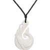 81stgeneration Ciondolo a Forma di Delfino Hei Matau in Osso Intagliato a Mano | Accessorio da Surfista da Uomo | Collana Tribale con Cordino e Amo da Pesca | Amuleto Dell'onda Oceanica in Stile Maori