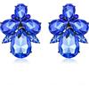 EVER FAITH Orecchini a perno in cristallo di strass Art Deco per banchetti e balli con goccia luccicanti marchese da donna con zaffiro, Cristallo, Nessuna pietra preziosa
