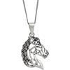 81stgeneration Ciondolo a Forma di Testa di Cavallo in Argento Sterling con Catena a Maglie da 18 Pollici | Collana con Nodo Celtico in Argento 925 per Donna | Design Equestre