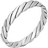 Silverly Anello Twist in Argento Sterling | Fede Nuziale Piatta Impilabile per Donne e Uomini | Design Semplice e Minimalista con Corda Intrecciata | Gioielli Classici