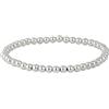 Silverly Braccialetto con Perline in Argento Sterling da 4mm | Braccialetti in Argento Massiccio 925 per Donna | Braccialetti Elastici con Perline per Ragazze Adolescenti