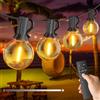 FANSANMY Catena Luminosa Esterno Dimmerabile, 15M Luci da Esterno Giardino con Telecomando, 25+1 Lampadine Infrangibili, IP45 Impermeabile, 2700K, Adatto per Giardini, Cortili, Bistrot, Case