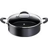 Lagostina Tempra, Casseruola Bassa 26 cm con Coperchio, Rivestimento in Titanium Antiaderente Antigraffio e Fondo in Acciaio Inox, Manici Rivettati, per Tutte le Fonti di Calore Inclusa Induzione