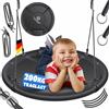 KESSER® Altalena a disco, diametro 60 cm, portata fino a 200 kg, con cuscino e 4 manici regolabili, per interni ed esterni, per bambini e adulti, colore: antracite