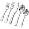 VEVOR Set di Posate in Acciaio Inox per Uso Alimentare, Set di Posate Altamente Lucide, Stoviglie in Lavastoviglie, Servizio 6 Persone, Include Coltello Forchetta Cucchiaio 30 Pezzi 1,27 kg