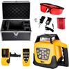 VEVOR Kit Livella Laser Rotante Raggio Rosso Portata 300 m, Inclinazione Regolabile, Rotazione 360 Gradi, Kit Scatola da Trasporto, Impermeabile IP54, Ricevitore Telecomando