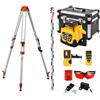 VEVOR Kit Livella Laser Rotante Raggio Rosso, Kit di Livella Laser Rotante con Treppiede, Portata max. 300 m, Pendenza Regolabile, Angolo Scansione Flessibile, Telecomando Custodia per Trasporto
