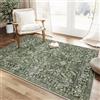 HUGEAR Vintage Tappeto 80x150cm Verde Antiscivolo Lavabile In Lavatrice Salotto Camera Da Pranzo Sedia Ufficio Tappeti Grandi Rug Esterno Pelo Corto Carpet