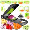 Lociban Taglia Verdure, Mandolina per Verdure, 16 in 1 Tagliaverdure Multifunzione, Affetta Verdure Manuale, per Cipolla Patate Carote