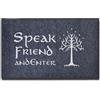 xinbai Zerbino con scritta Speak Friend and Enter, 40 x 60 cm, con scritta in lingua inglese Speak Friend and Enter Welcome, divertente zerbino
