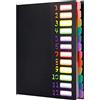ITODA Cartella portadocumenti espandibile in formato A4, con 12 tasche, organizer per documenti, documenti, documenti, colori arcobaleno, con etichette colorate per scuola, ufficio, arte