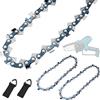 BlitzPro Catena per motosega da 4 pollici, set di 2 pezzi, taglio rapido del legno, mezzo scalpello, a bassa vibrazione, maglie durevoli, con riduzione del riflesso, per Makita DUC101Z UC100DZ UC100D, cura del