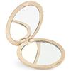 Beter - Specchietto da borsetta, Ingrandimento x4, Specchietto borsa, Realizzato con fibre di grano, Specchio doppio in fibra naturale, Perfetto da portare in borsa e in viaggio, Specchietto donna
